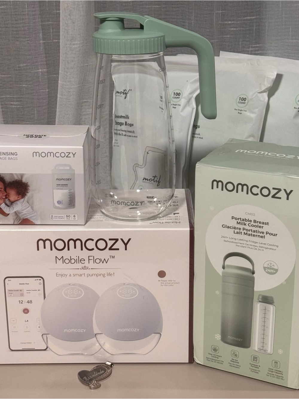 Momcozy M9 Pump + Milk Storage & Cooler Bundle